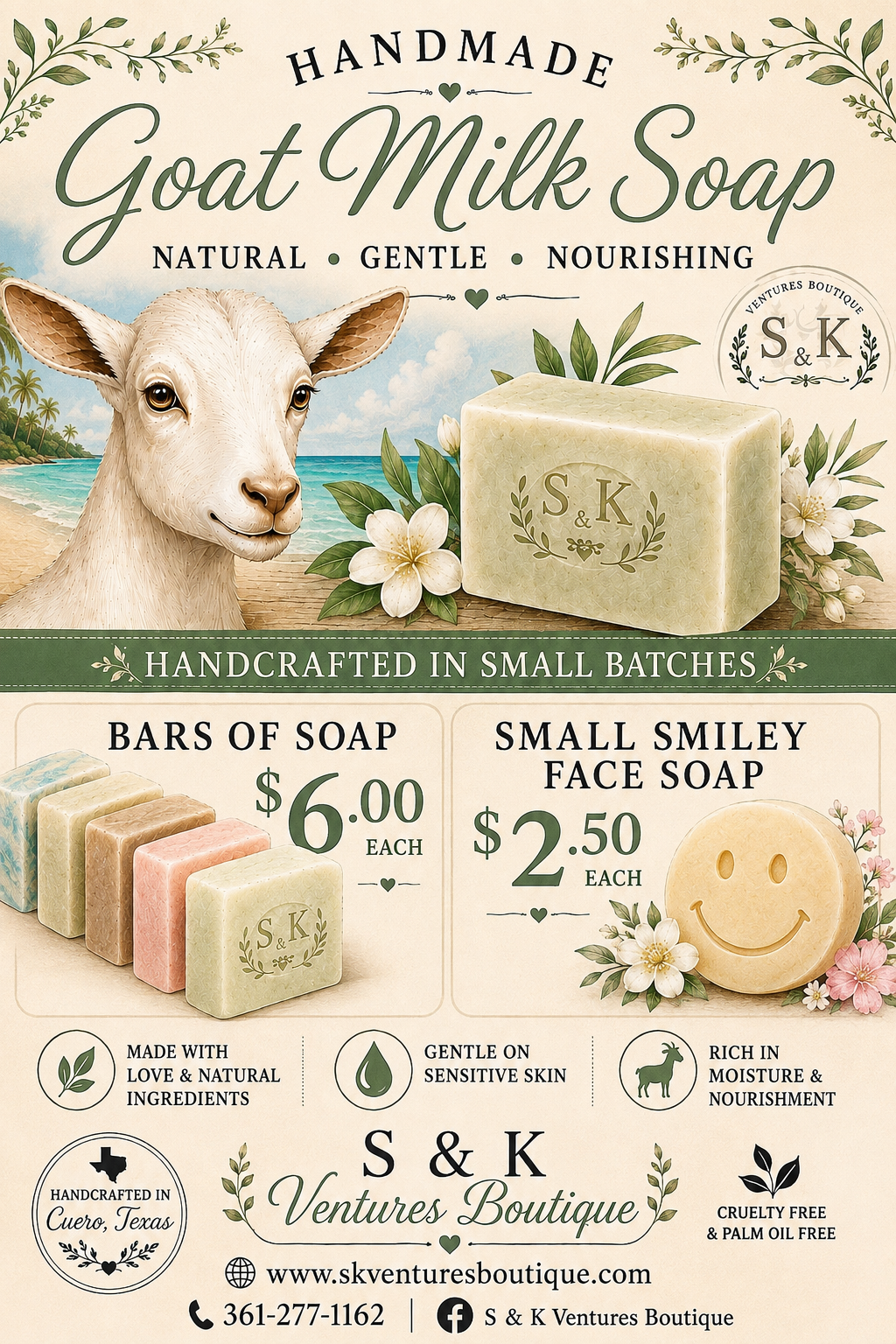 🐐 Handmade Goat Milk Soap
