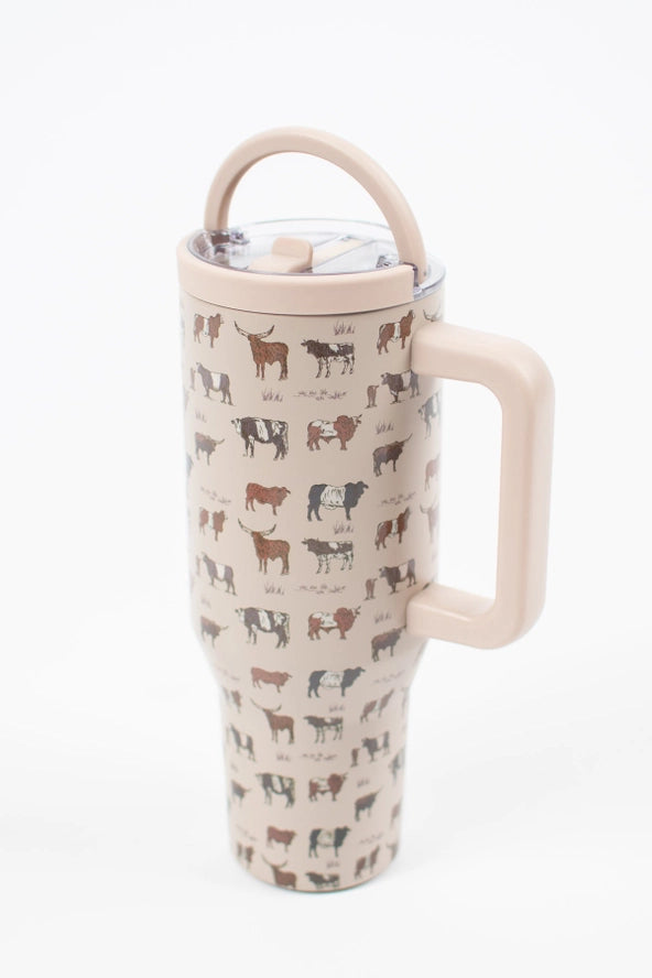 Vintage Cattle 40oz Water Tank Tumbler