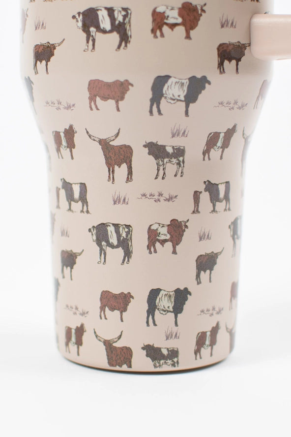 Vintage Cattle 40oz Water Tank Tumbler