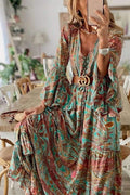 Summer V Neck Button Beach Holiday Dress