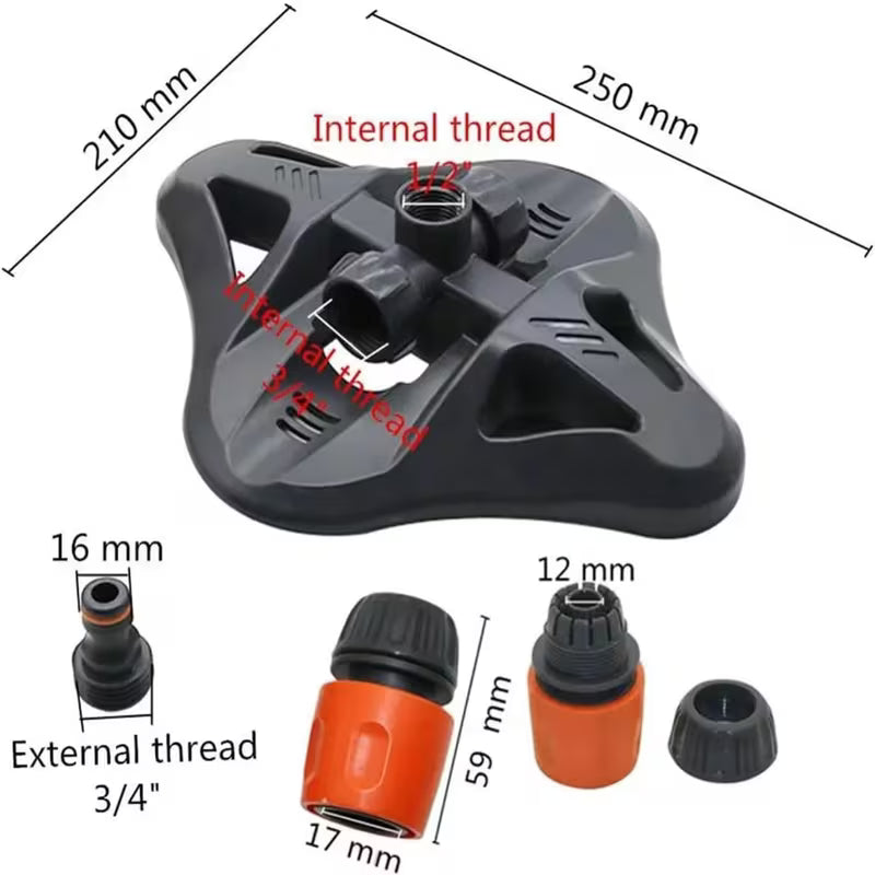 360° rotating sprinkler
