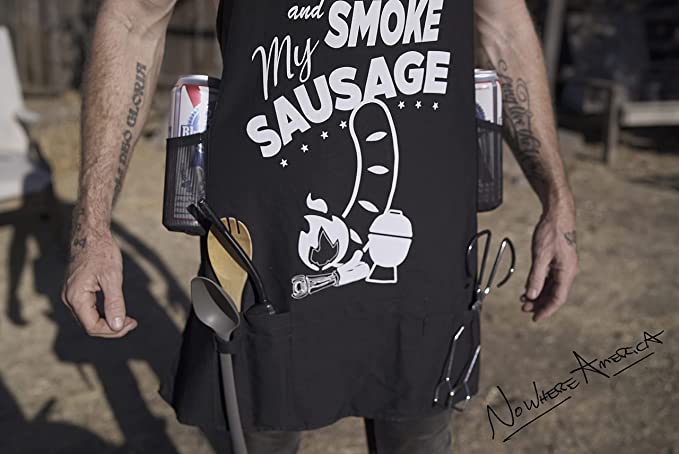 Nowhere America - 'pull My Pork' - Funny Bbq Apron - Gag Gif