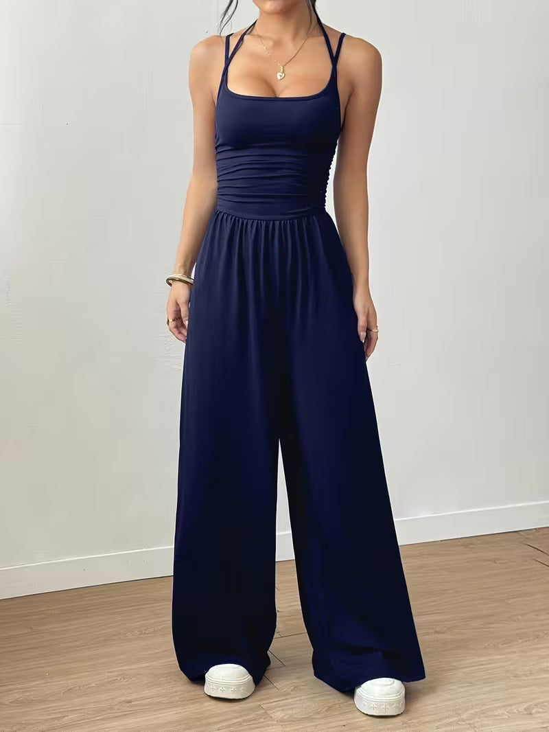 Casual Loose-Fitting Pleated Jumpsuit for Women