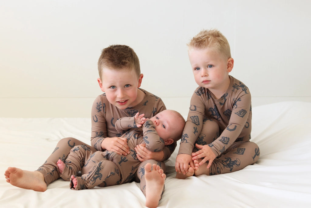 Dusty Cowboys Zip Pajamas