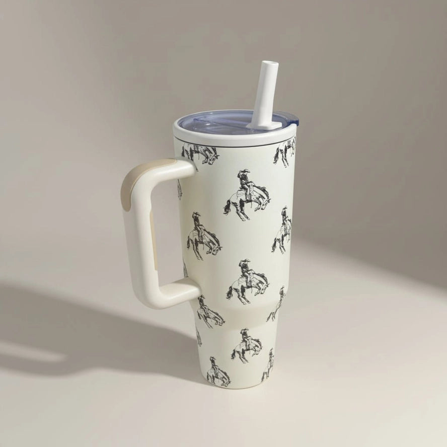 Buckin' Bronco Western Tumbler (40 oz)