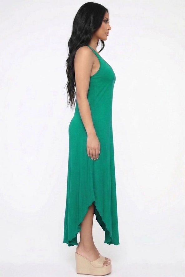 Solid Cami Double Strap Loose Fit Dress