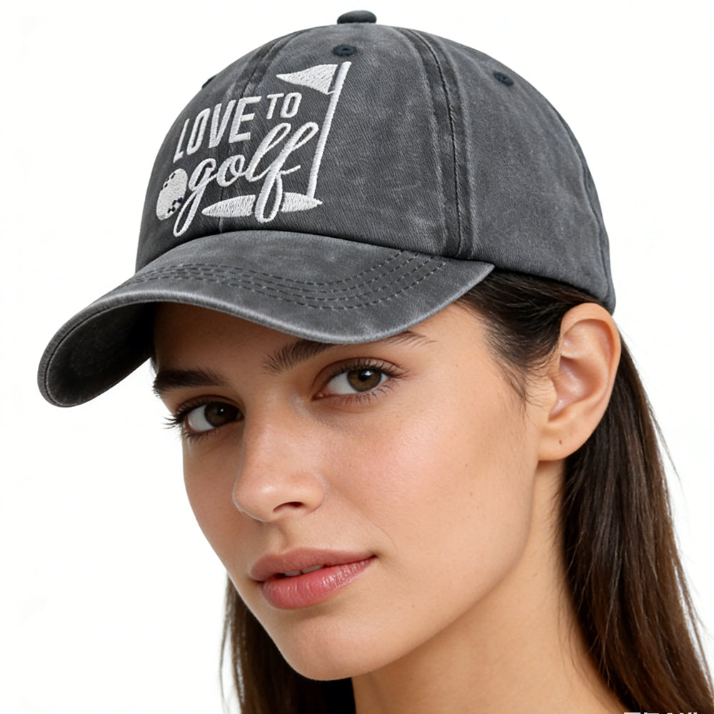 Golf Baseball Caps – Adjustable Embroidered Cotton Hats