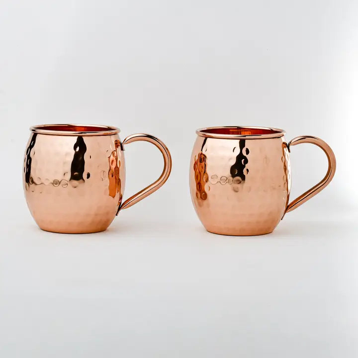 Pure Copper Moscow Mule Mugs - Set of 2