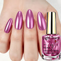 Liquid High-Gloss Metallic Mirror Rose Pink Chrome Nail Polish