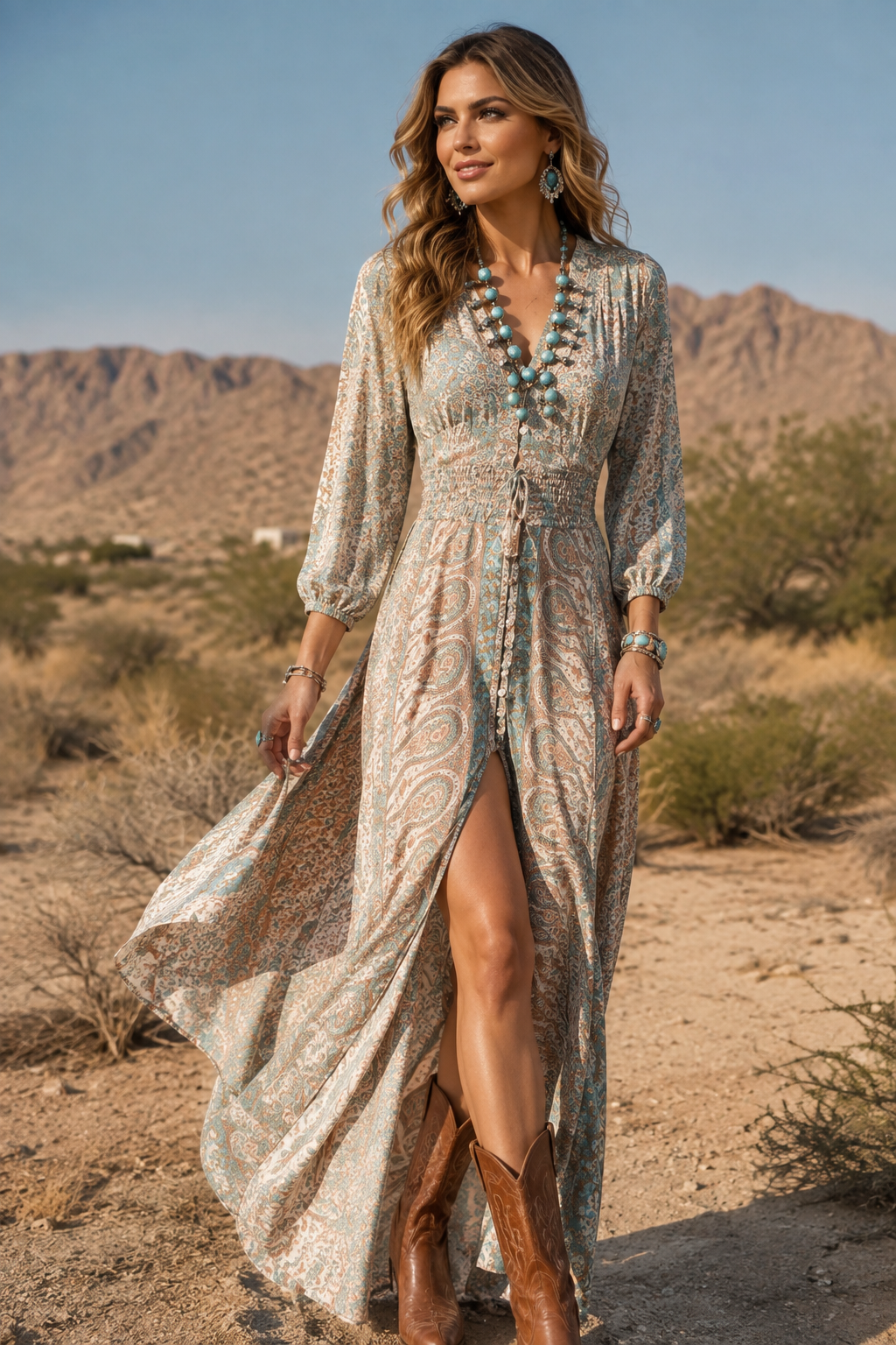 Desert Dreams Sheer Paisley Duster