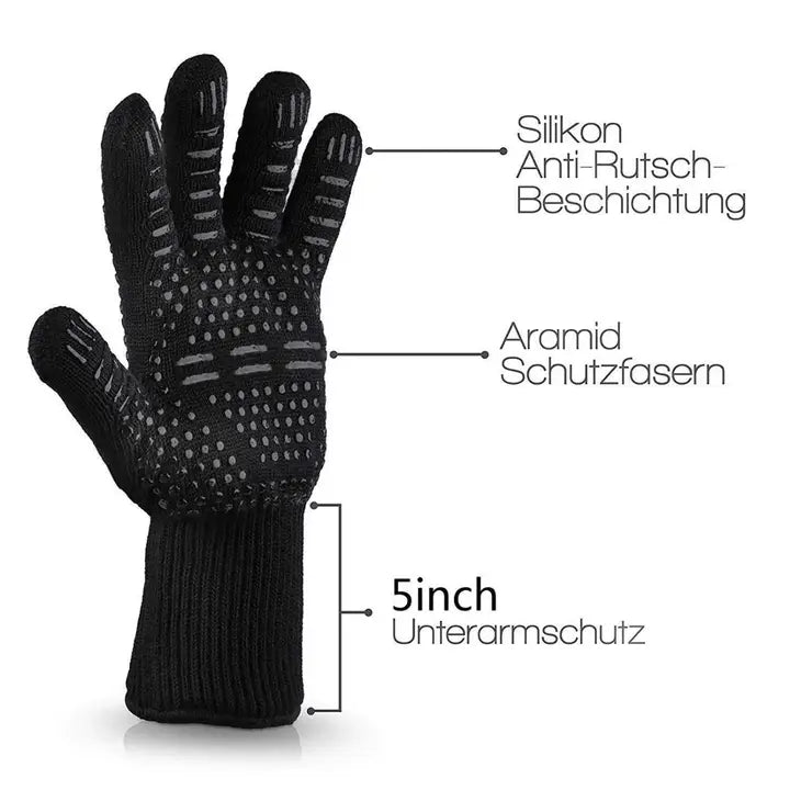 Bbq Grill Gloves Cut & 932°F Heat Resistant Gloves