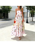 Backless Spaghetti Strap High Waist Swing Dress