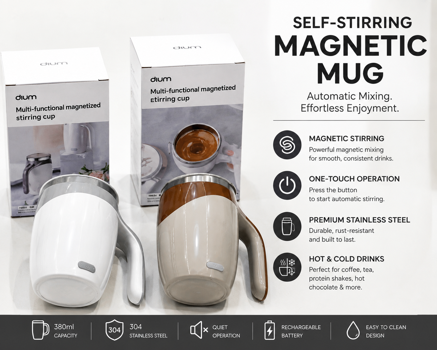 Mix & Sip Automatic Self-Stirring Mug ☕️