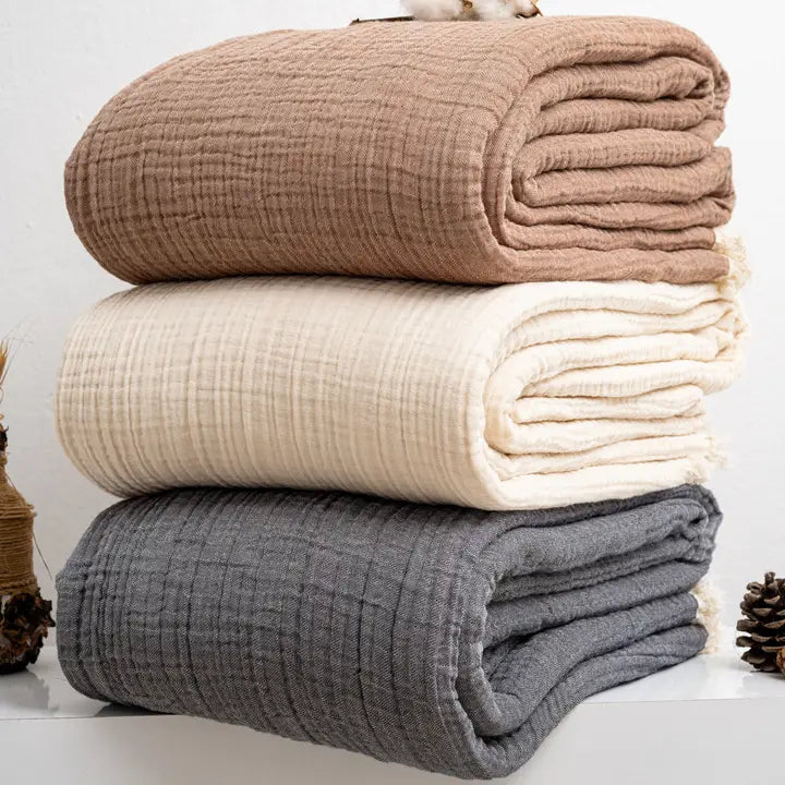 4 Layers Muslin Blanket | Quilted Blanket | (95" X 95")