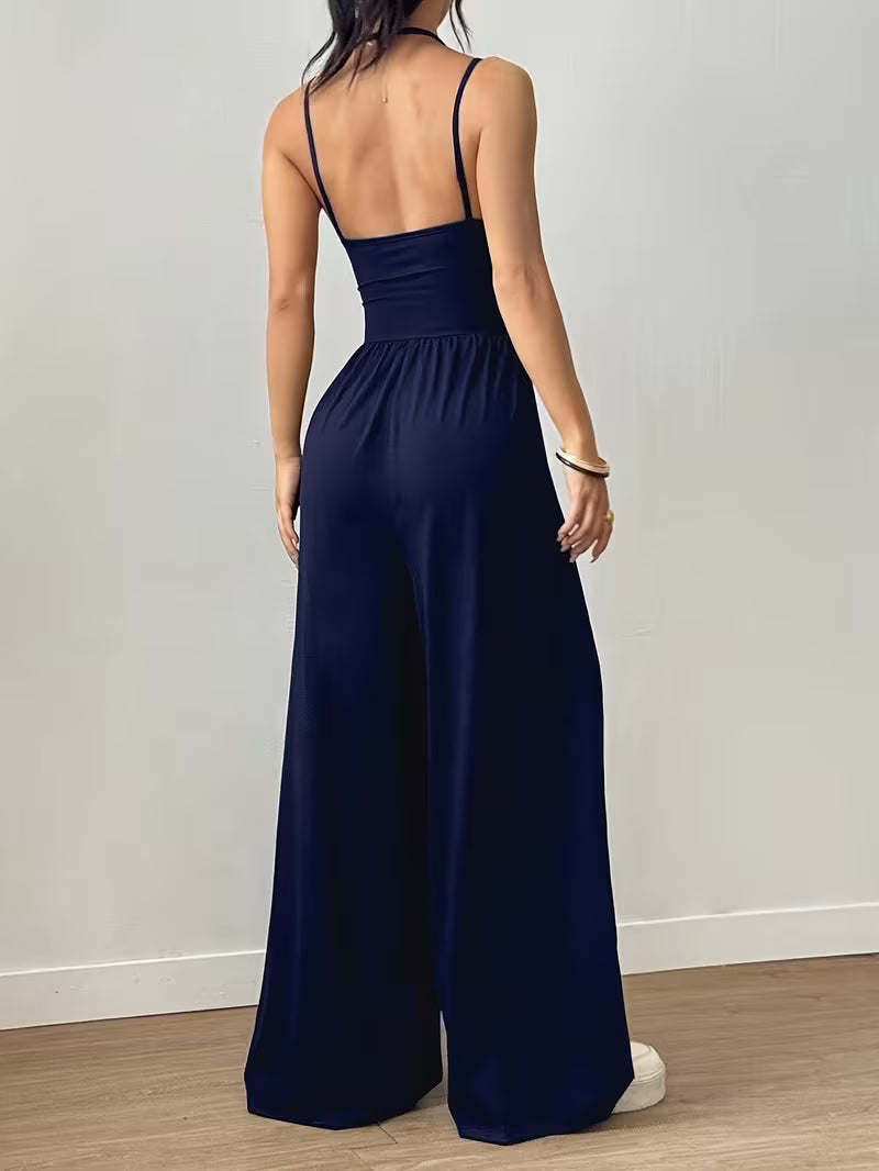 Casual Loose-Fitting Pleated Jumpsuit for Women