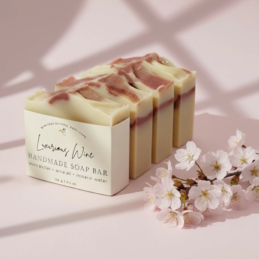Red Wine Handmade Soap Bar Vegan Cold Process