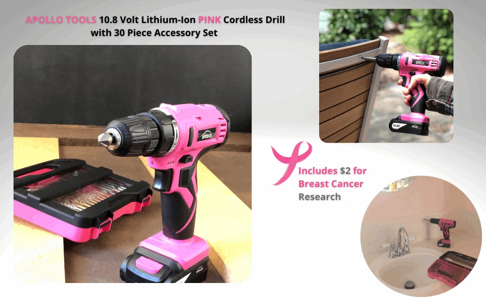 10.8 Volt Lithium-Ion Cordless Drill with 30 Piece Accessory
