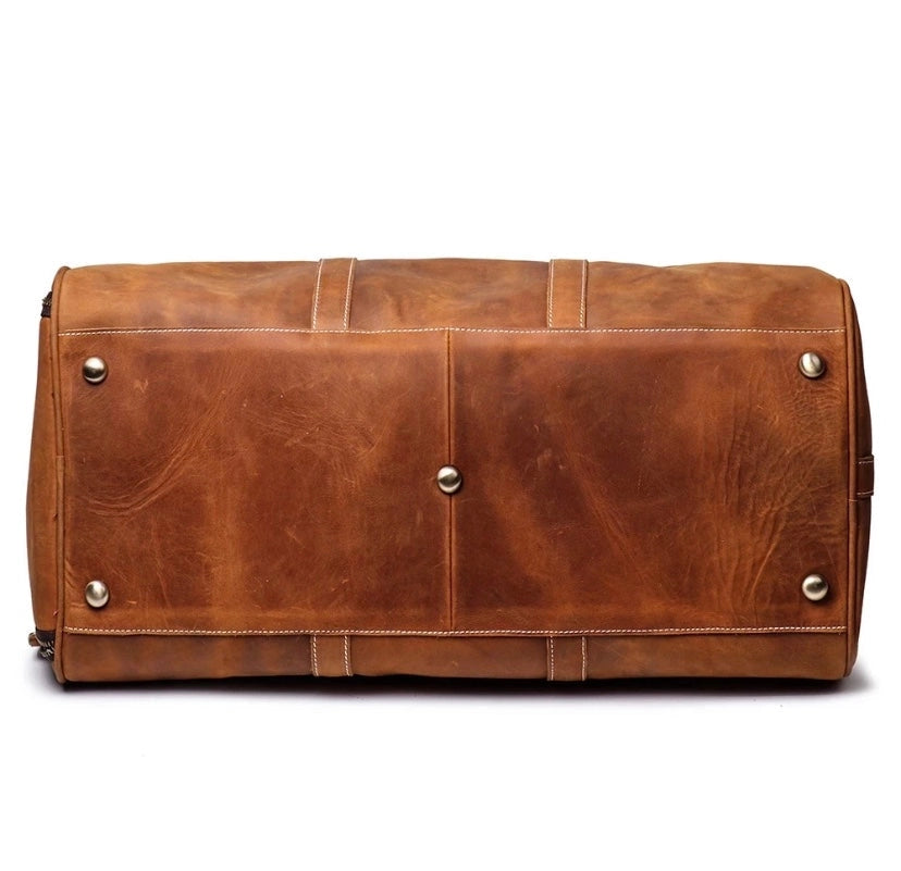 Leather Duffle Bag, Handmade Mens Leather Weekend Bag, Personalized Duffel Bag, Leather Holdall Bag, Leather Overnight Bag, Leather Gym Bag For Men