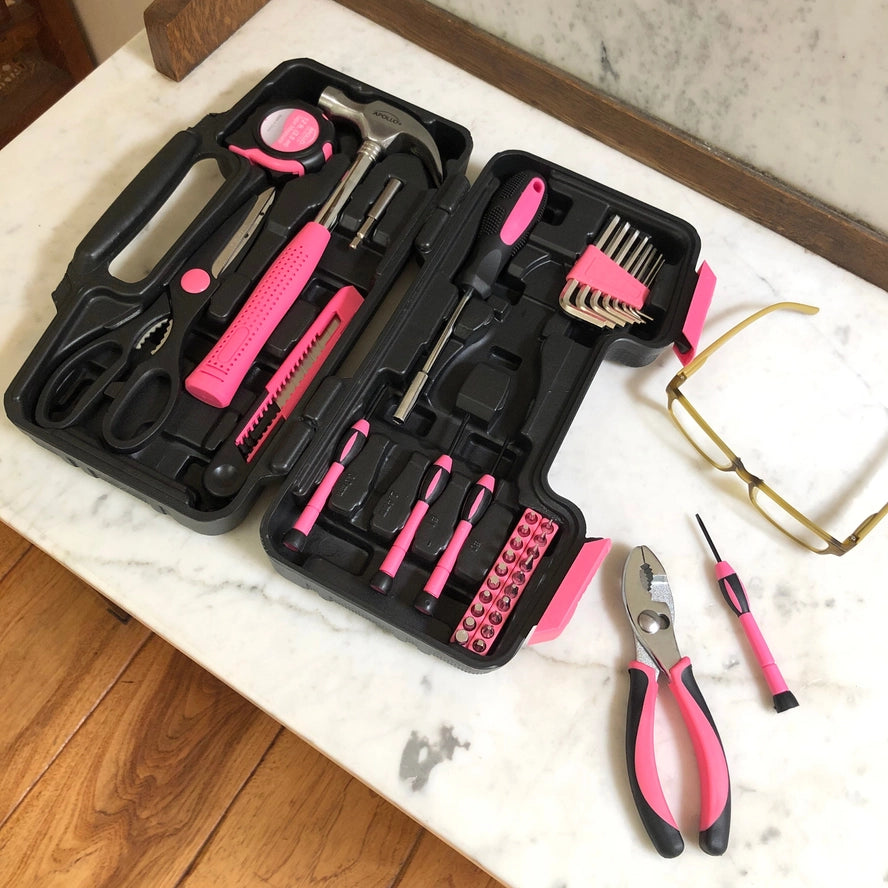 39 Piece General Tool Set Pink