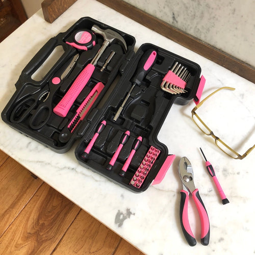 39 Piece General Tool Set Pink
