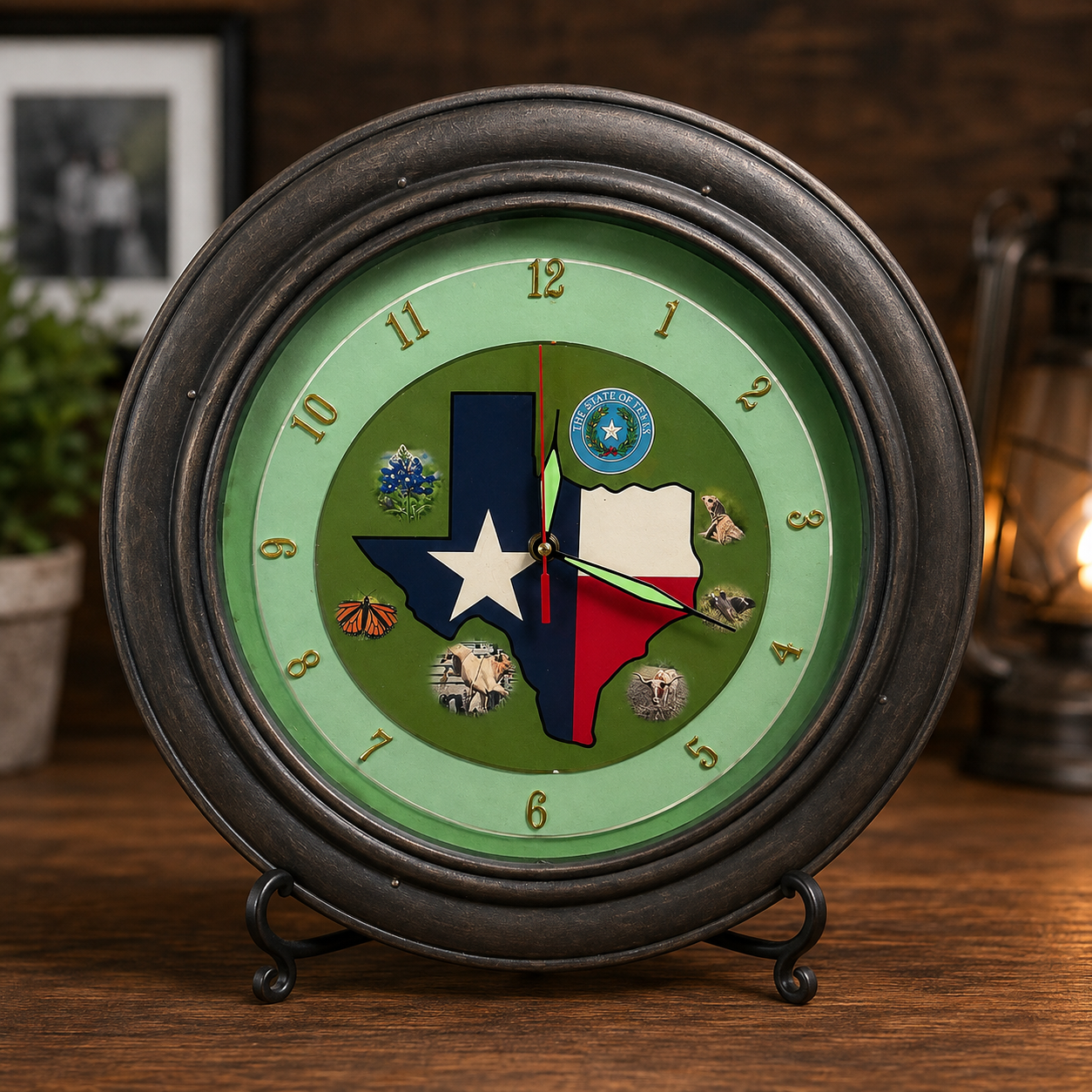 Deep in the Heart of Texas Handcrafted Wall Clock