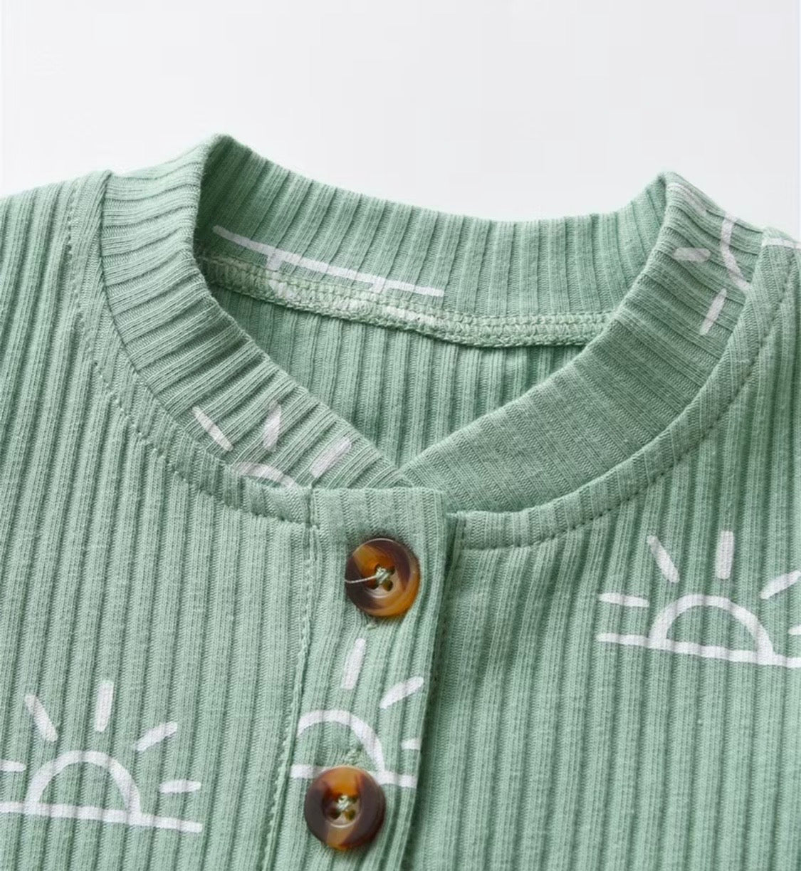 Sunshine Days™ Ribbed Cotton Baby Bodysuit & Shorts Set