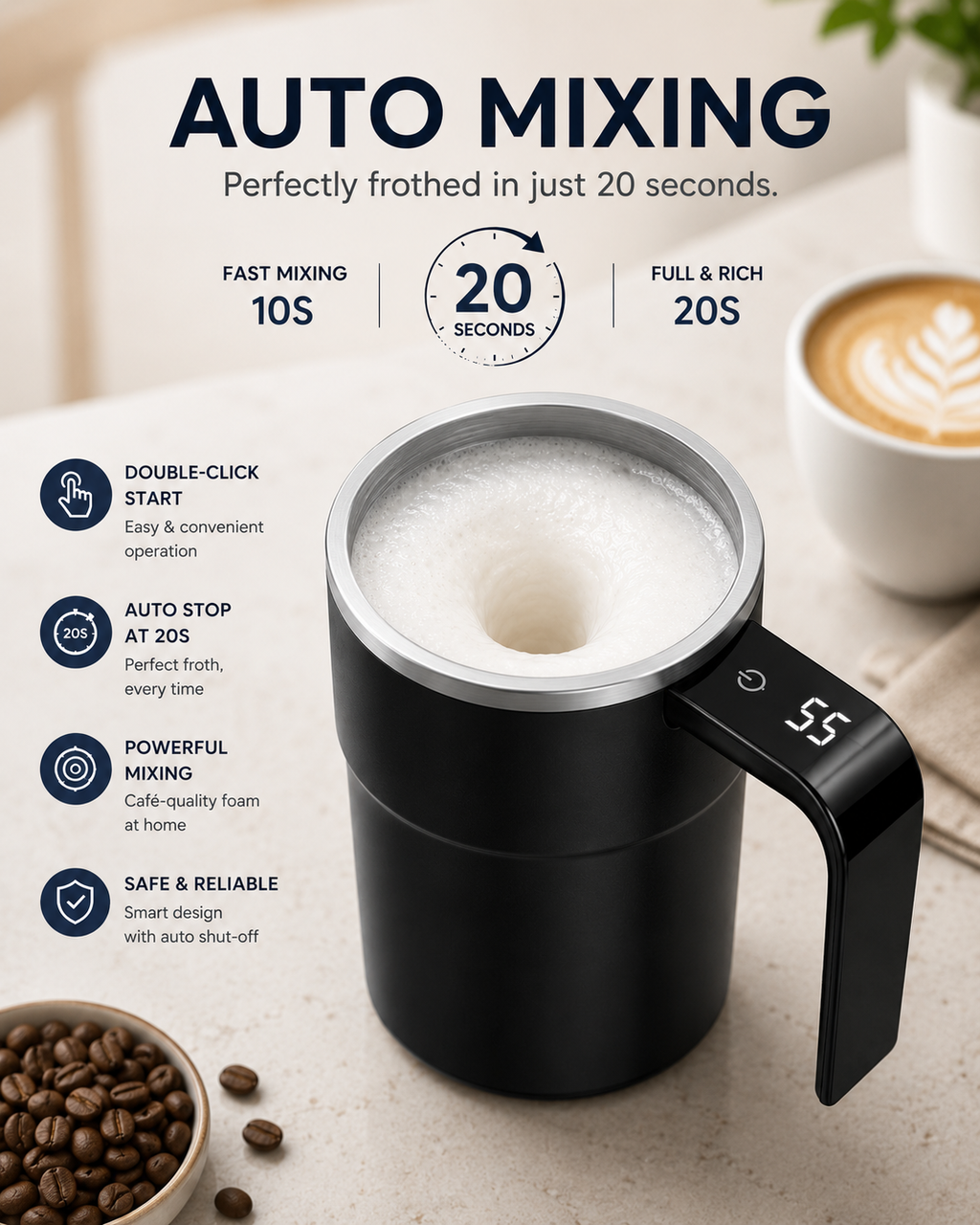 Sip & Swirl Smart Self-Stirring Mug ☕️