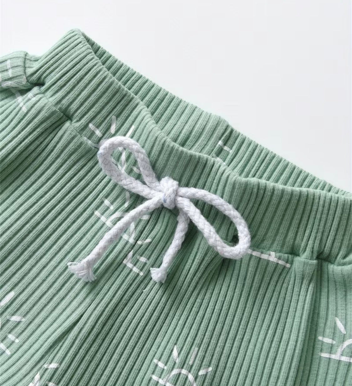 Sunshine Days™ Ribbed Cotton Baby Bodysuit & Shorts Set