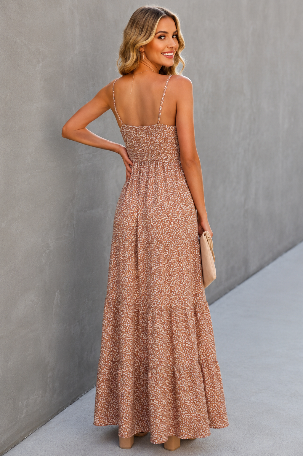 🍂 Autumn Bloom Lace Maxi Dress
