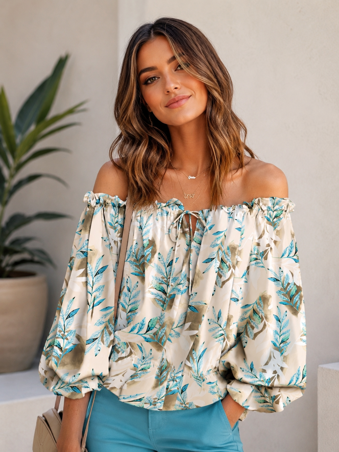The Garden Breeze Off-Shoulder Blouse