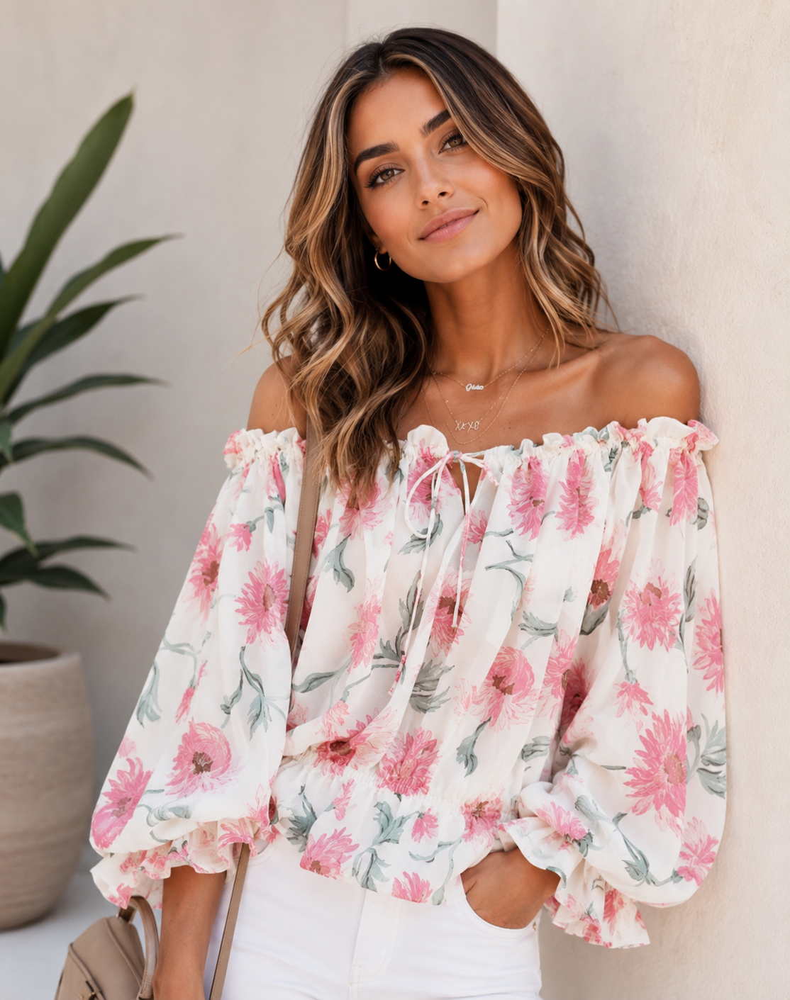 The Garden Breeze Off-Shoulder Blouse