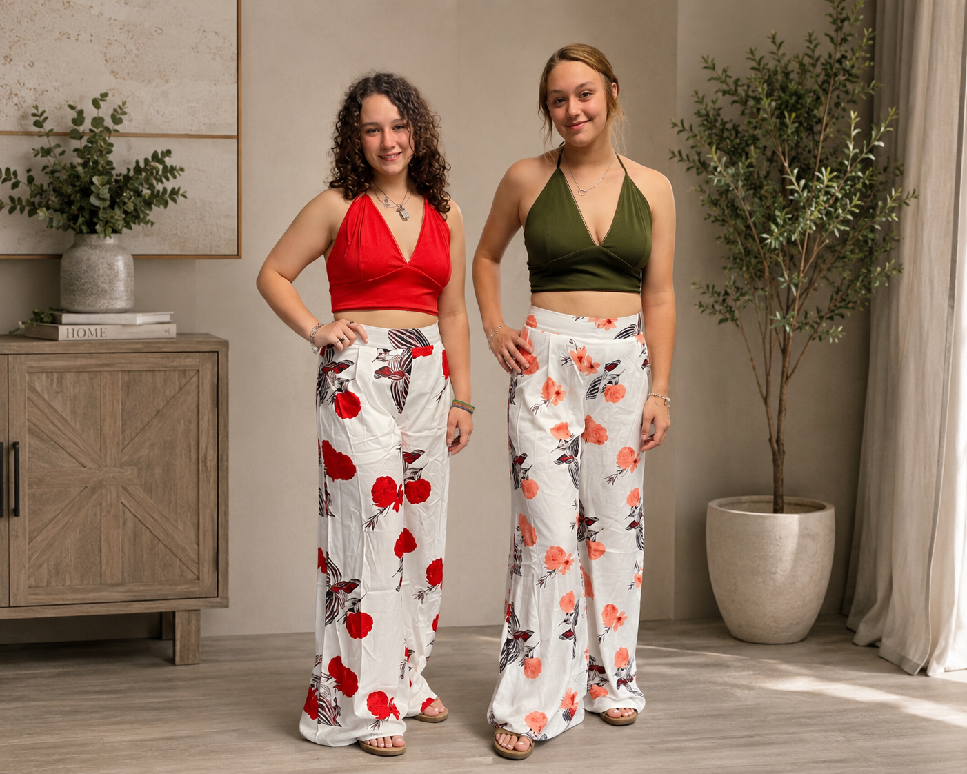 Coastal Bloom Palazzo Set