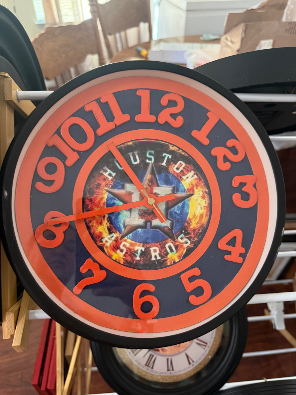 H-Town Fire & Ice Handcrafted Wall Clock