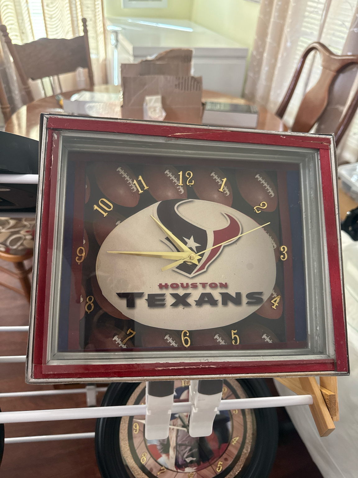 Houston Game Day Handcrafted Wall Clock
