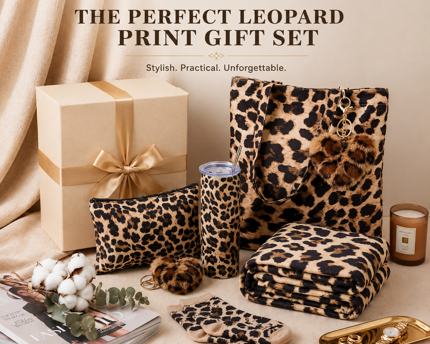 🐆 Wildly Cozy Leopard Gift Set