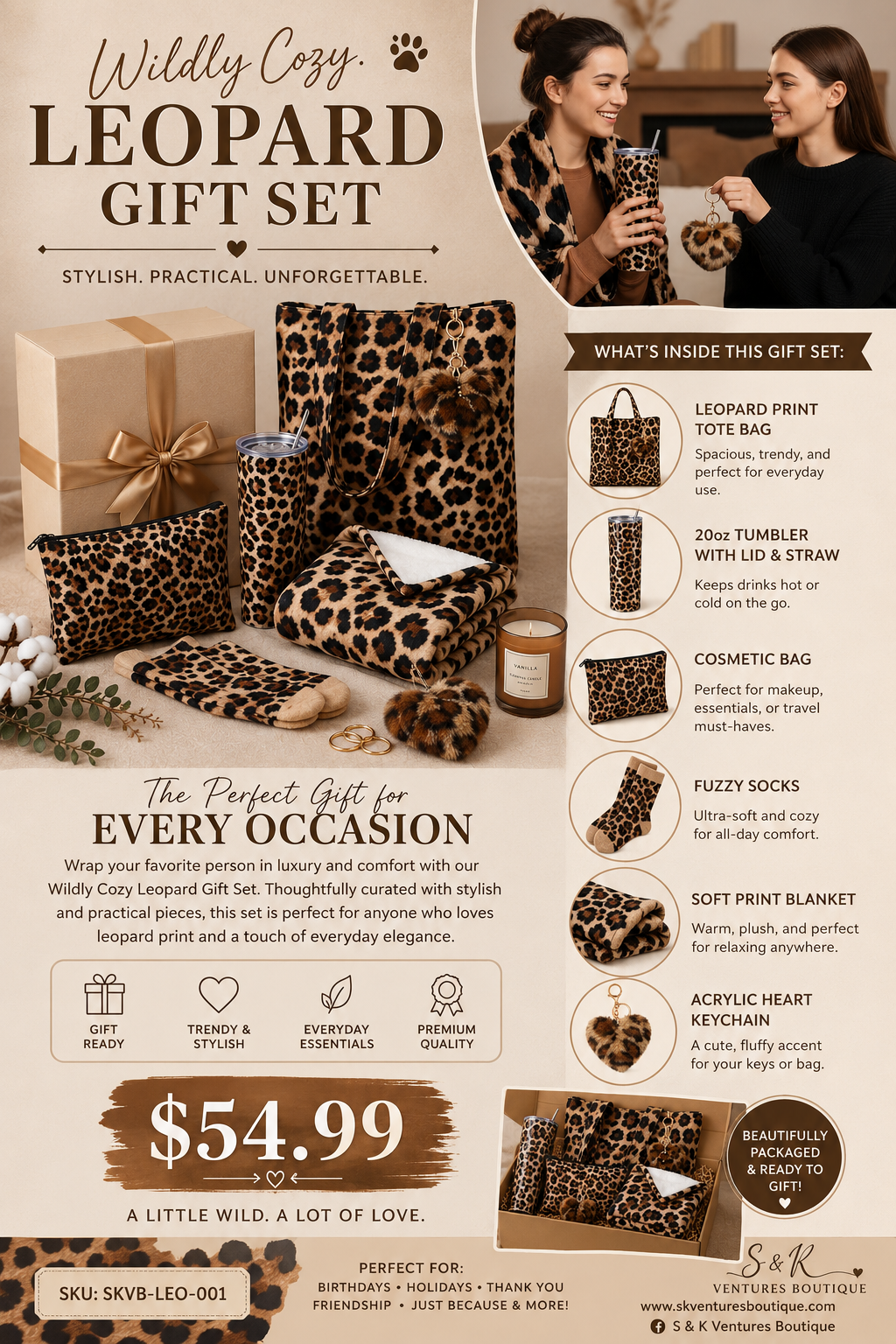 🐆 Wildly Cozy Leopard Gift Set
