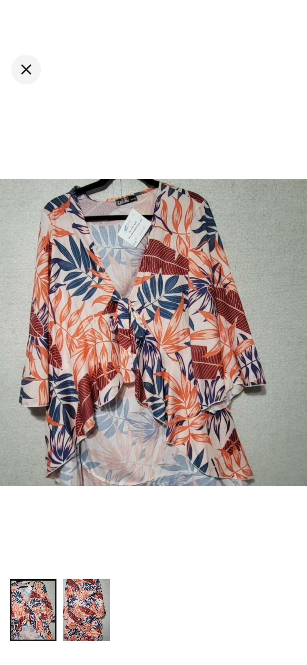 Tropical Sunset Tie-Front Kimono Top