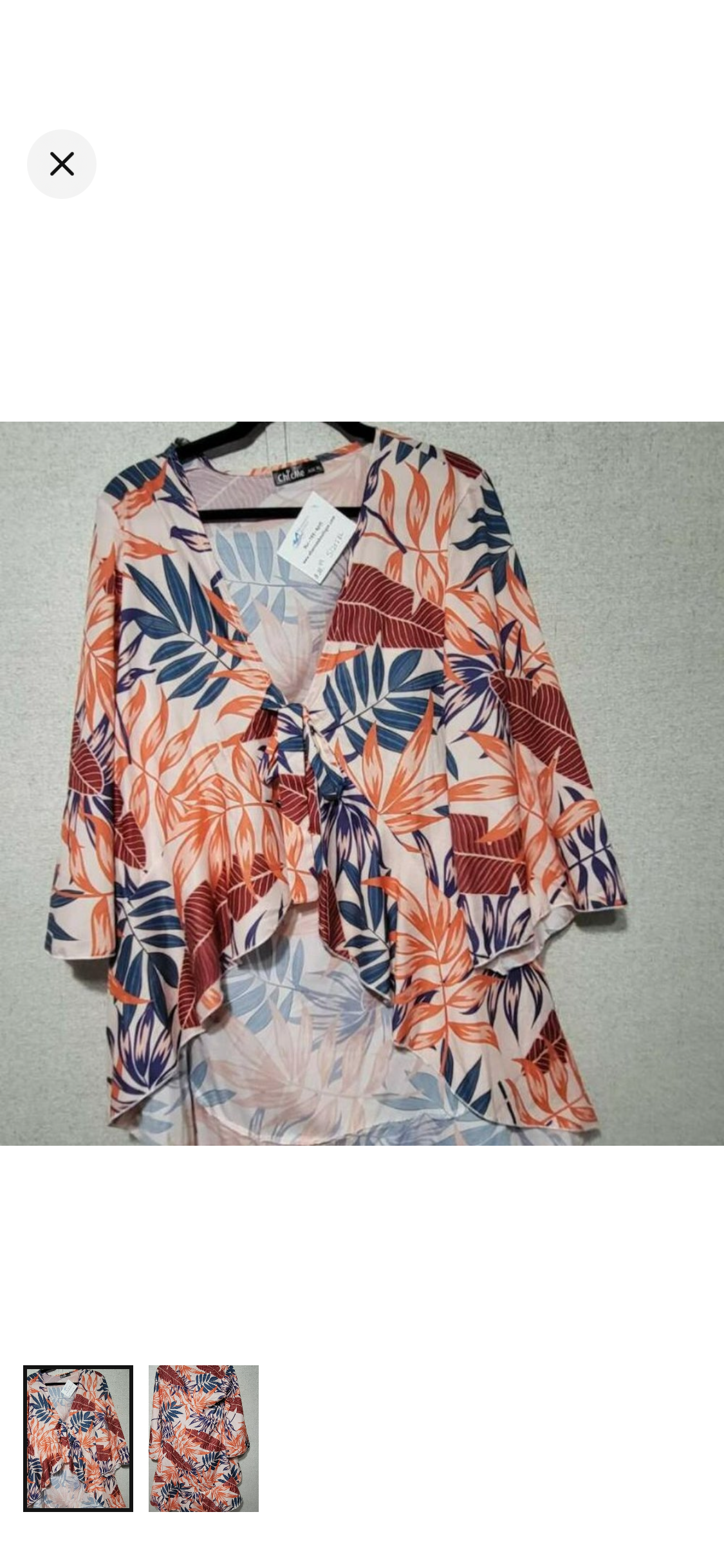 Tropical Sunset Tie-Front Kimono Top