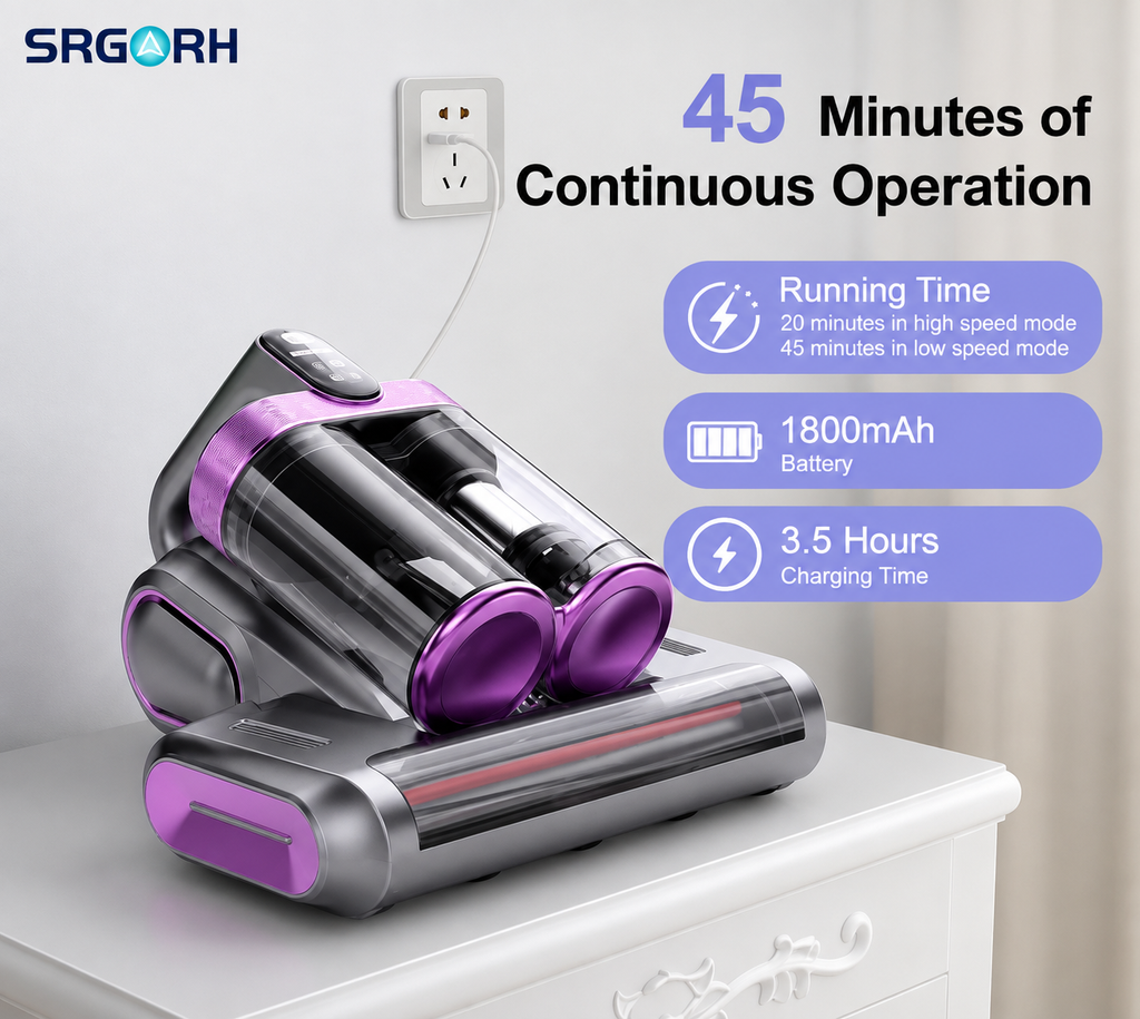 PureRest Pro Cordless Mattress & Upholstery Vacuum – 16,000Pa Deep Cleaning System