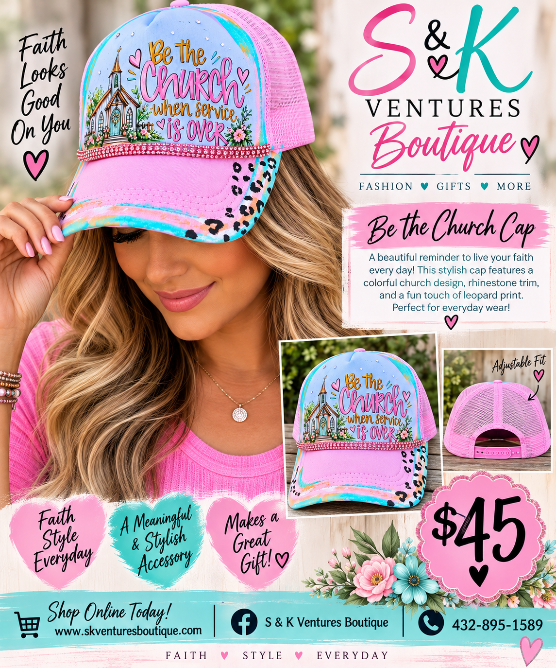 Be the Church Rhinestone Faith Cap 💕