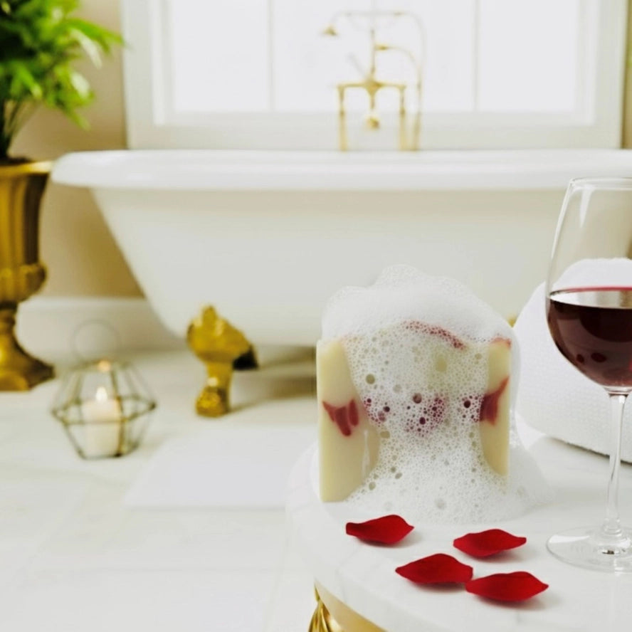 Red Wine Handmade Soap Bar Vegan Cold Process