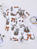 Coquette Western Bow Skull Pajama Set