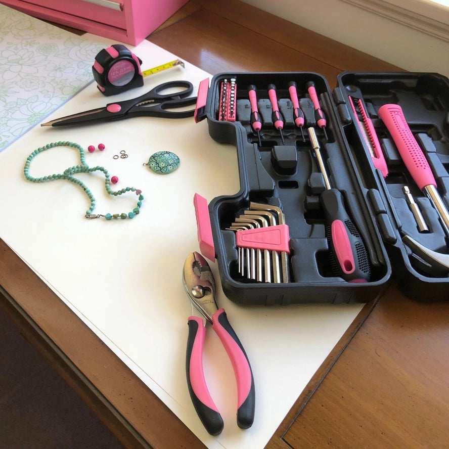 39 Piece General Tool Set Pink
