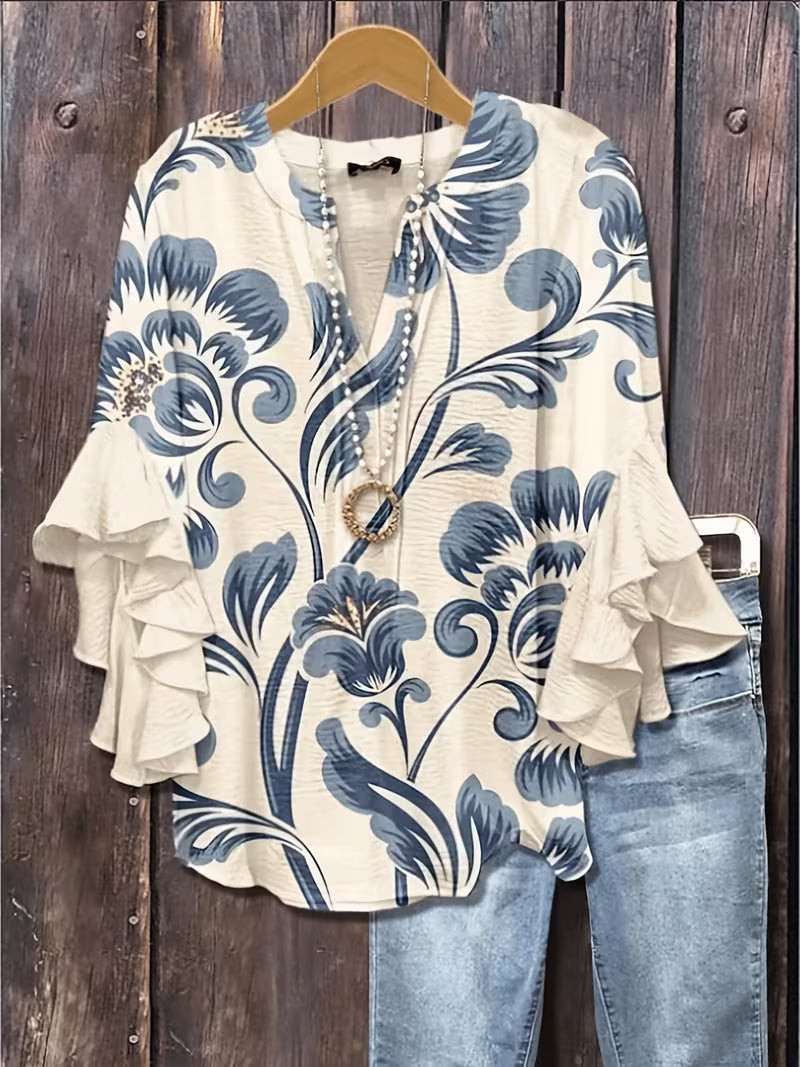 Women's V-neck bohemian