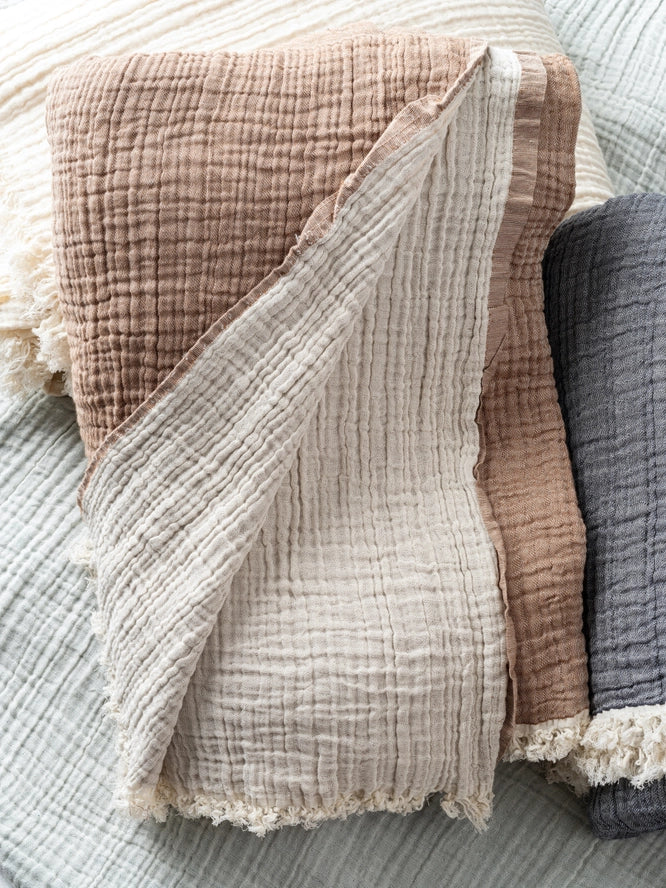 4 Layers Muslin Blanket | Quilted Blanket | (95" X 95")