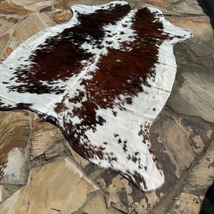 Tri-Color Hair On Cowhide Rug