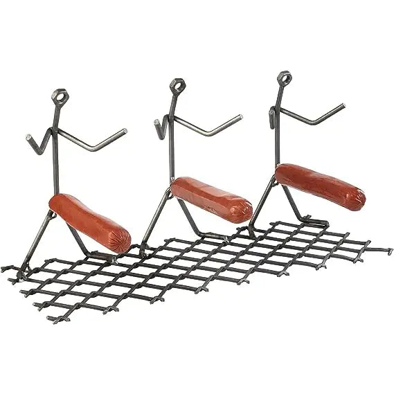Hot Dog Roaster Stainless Steel Three Man Stick Figure