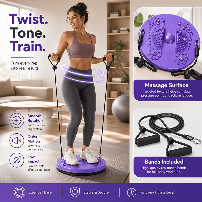Twister, Ab Twister, for Exercise, Silent Waist Twister, Suitable for Home Gym Equipment