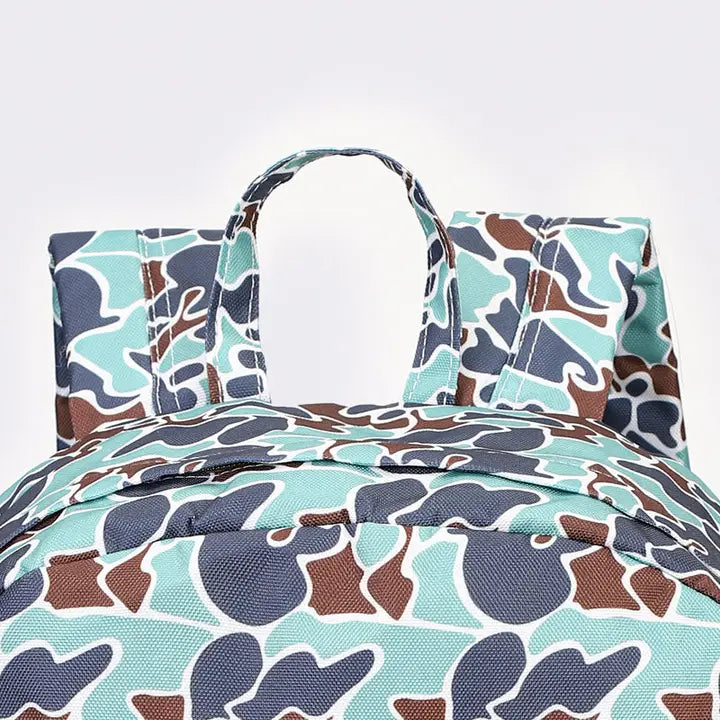 Camouflage Print Kids Canvas Backpack