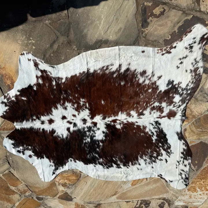 Tri-Color Hair On Cowhide Rug